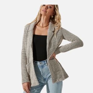 ASTR the label grey tweed blazer